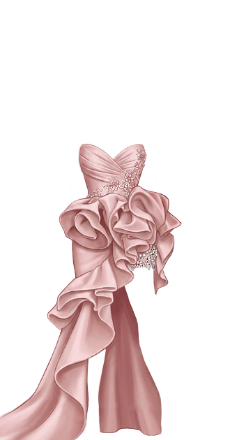 Sculptural Peplum Gown