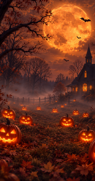 Spooky Jack O Lantern Field