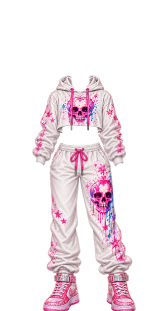 Neon Pink Skull Drip