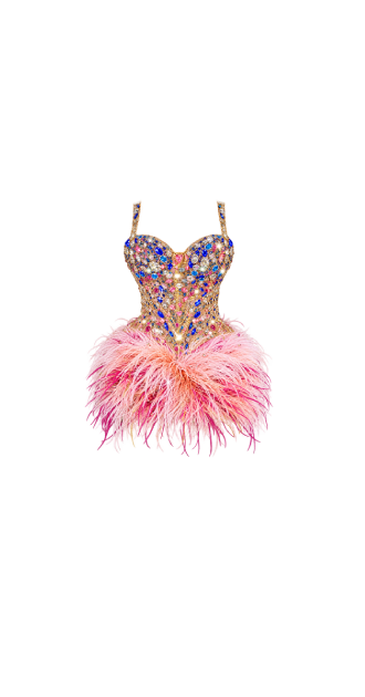 Crystal Plumage Dress