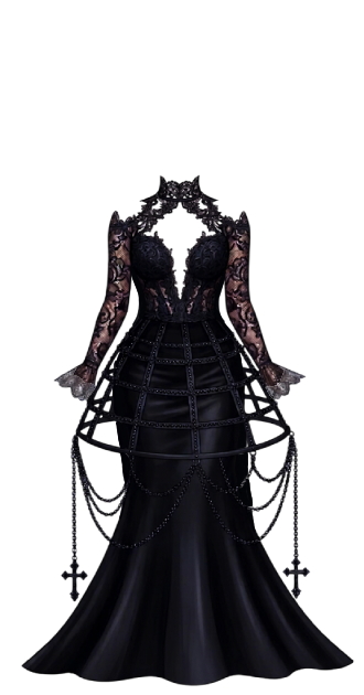 Dark Caged Gown