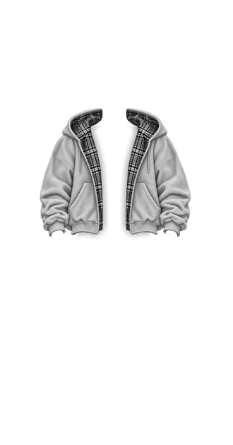 Black Plaid Hoodie