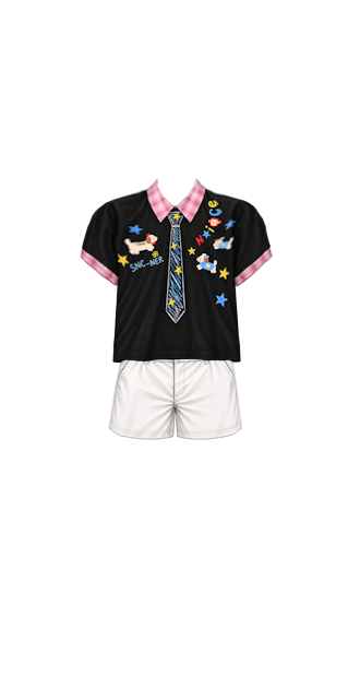 Pink n Black 2D Tie