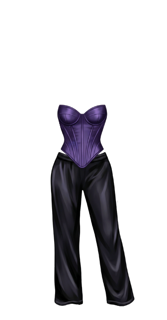 Plum Corset & Pants Set