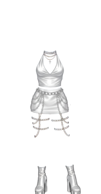 Edgy All-White Outfit