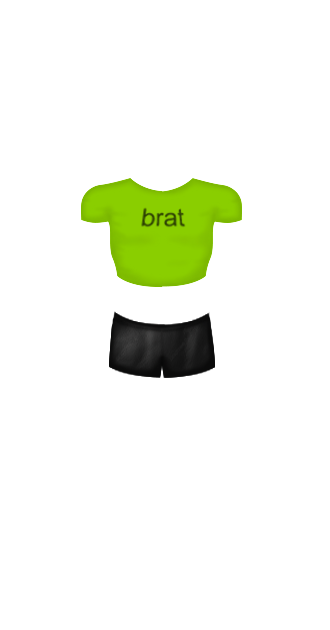 Brat Crop Tee & Leather Shorts