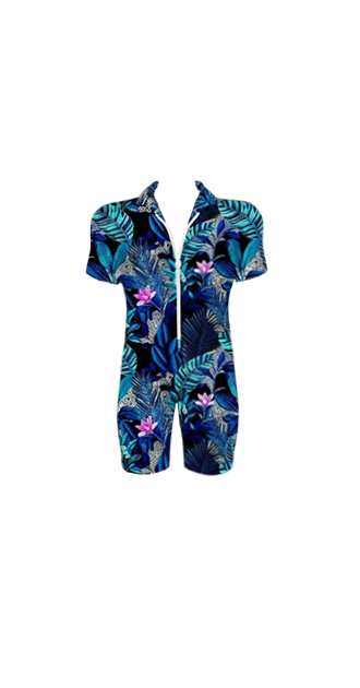 Tropical Blue Romper
