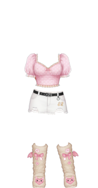 Dolly Core Polka Dot Crop Top Outfit