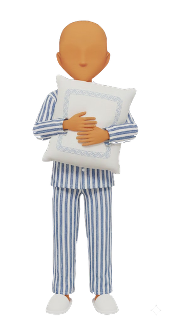 Blue Pajamas with Pillow