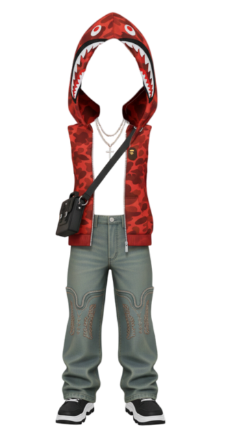 Shark Hoodie Streetwear Set