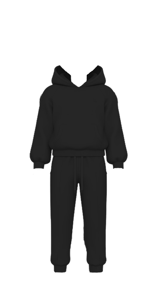 Black Hoodie Set