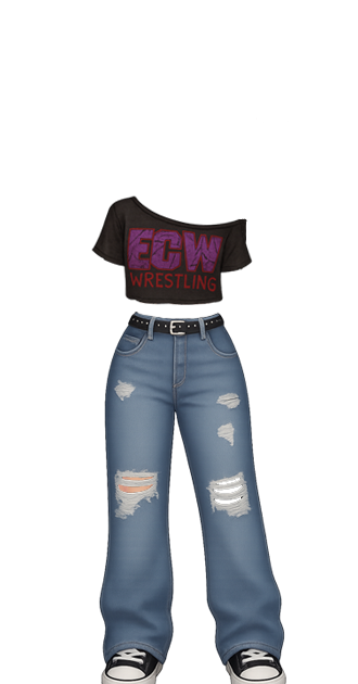 ECW Wrestling Crop Top