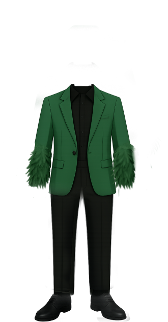Green Feather Blazer
