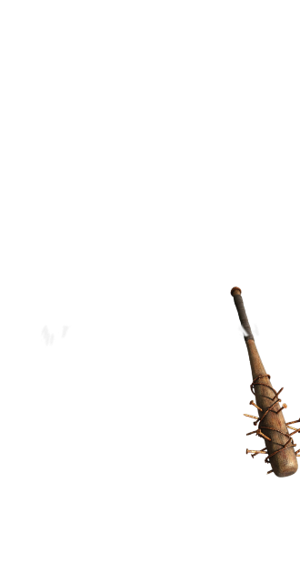 Rusty Bat with Nails
