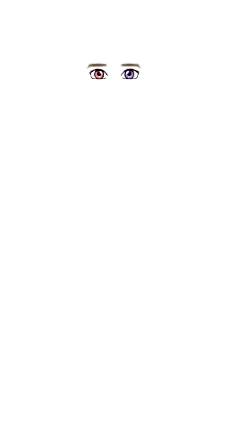 Cotton Candy Heterochromia Eyes with Neutral Male Brows