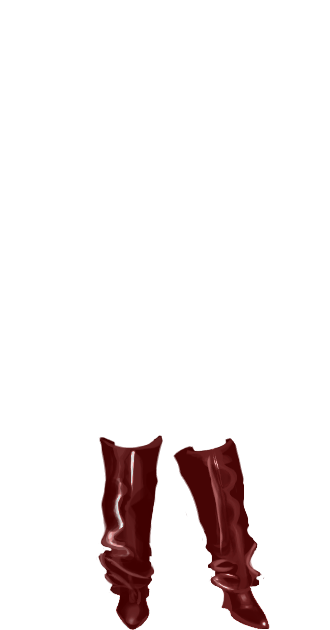 Red Balmain Leather Boots