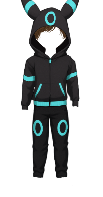 Shiny Umbreon w Dark Brown Hair