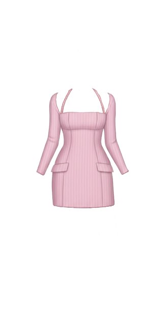 Ksenia Pinstripe Mini Dress