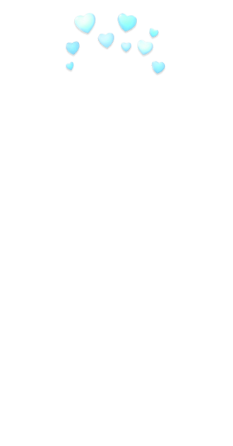 Blue Snapchat Hearts Filter