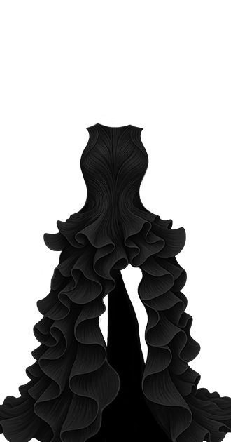 Black Mermaid Gown