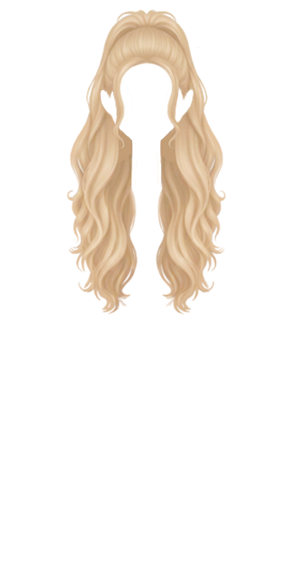 High Ponytail with Waves