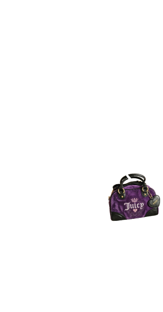 Purple Juicy Couture Velvet Bowler Purse