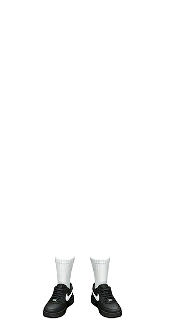 Black Nike White Socks