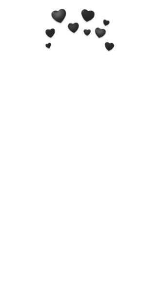 Black Snapchat Hearts Filter