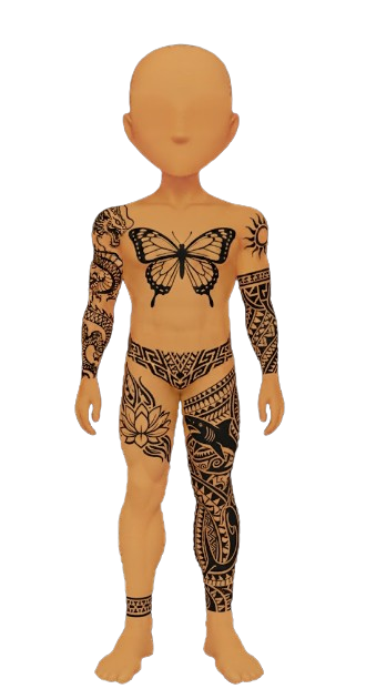 (MALE) Tattooed Body