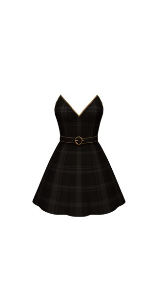 Black Plaid Mini