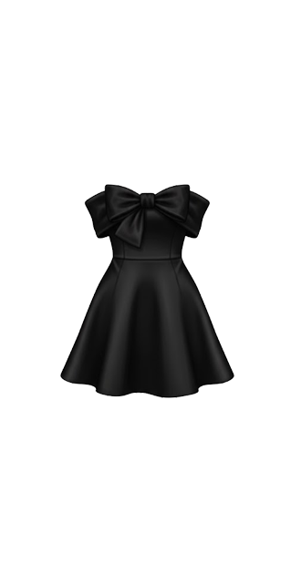 black dress with bow