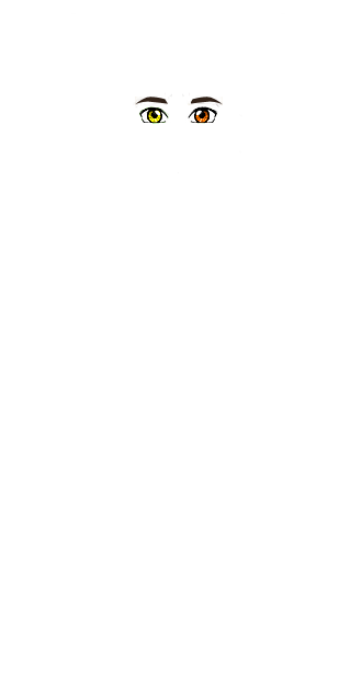 Candy Corn Heterochromia Eyes with Clean Male Brows