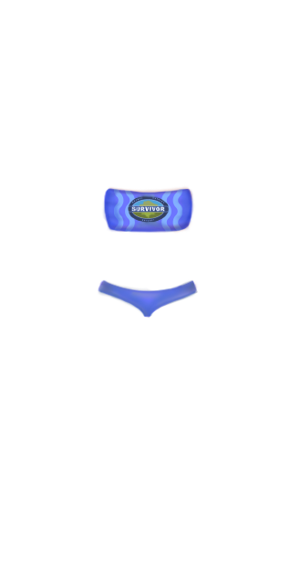 Blue Female Survivor Buff & Bikini Set