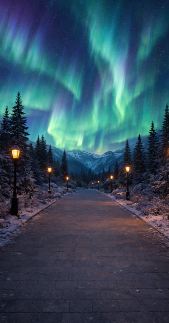 northern lights background