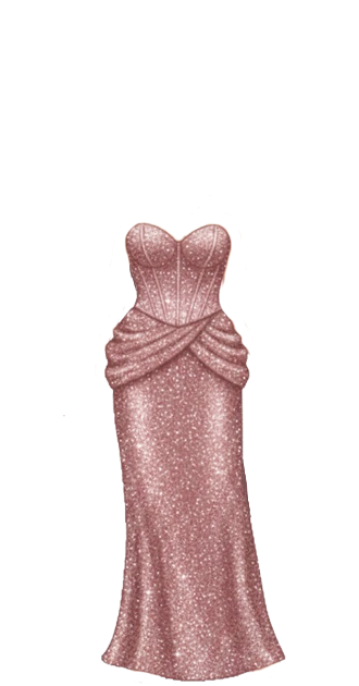 mauve evening gown