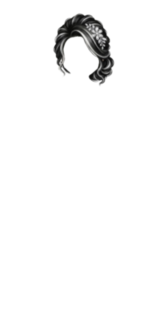 BW: Updo with Headpiece