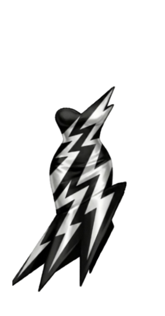 BW: Lightning Dress (Black and White)