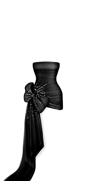 Big Bow Mini Dress (Black)