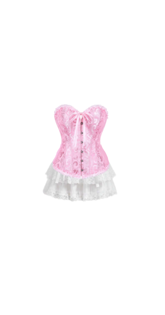 pink corset with skirt
