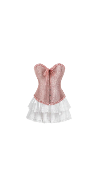 rose gold corset with skirt