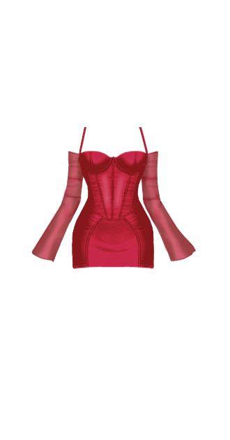 Satin Corset Mini Dress (Burgundy)