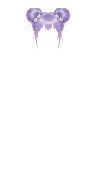 Lavender Heart Space Buns