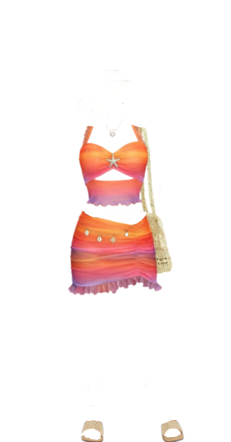 Sunset Halter & Skirt Set