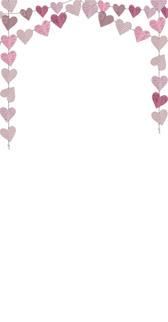 Pink Paper Hearts Garland