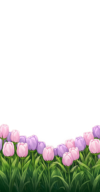 Pastel Tulips Foreground