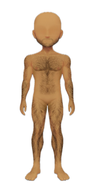 Men’s Body Hair Skin