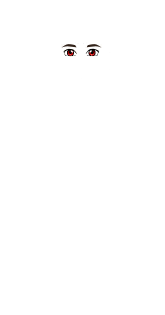 Red Ruby Eyes with Clean Male Brows