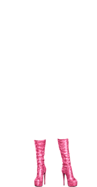 Qela Pink Glitter Boots
