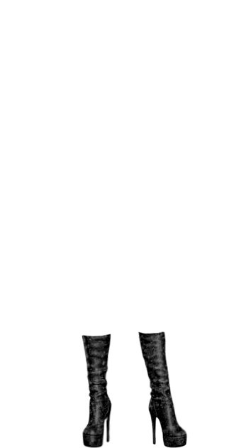 Qela Black Glitter Boots