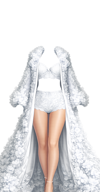 White Rose Petal Robe